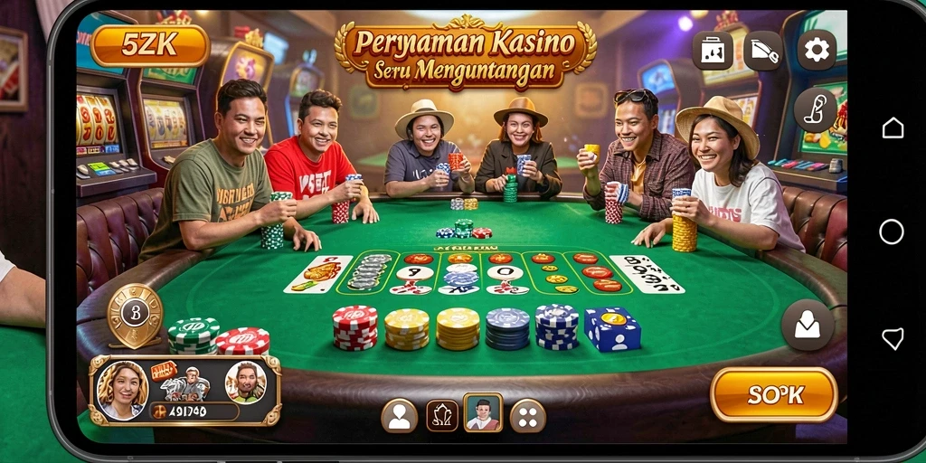Tampilan menarik dari gameplay Kasino di 5ZK.