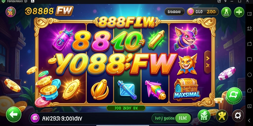 Screenshot utama 888FW menunjukkan gameplay Slot yang mendebarkan.