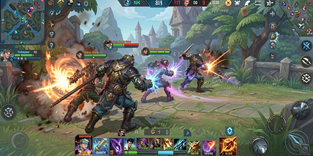 Tampilan gameplay seru di 8II yang menampilkan pertarungan intens.