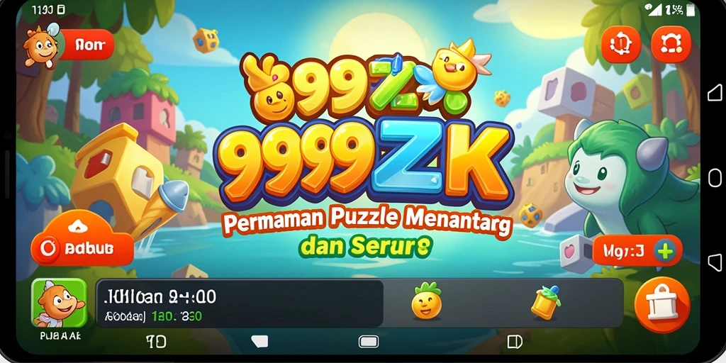 Screenshot utama 999ZK menampilkan gameplay Puzzle yang seru.