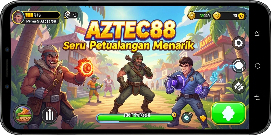 Tampilan gameplay AZTEC88 yang seru dan penuh aksi.