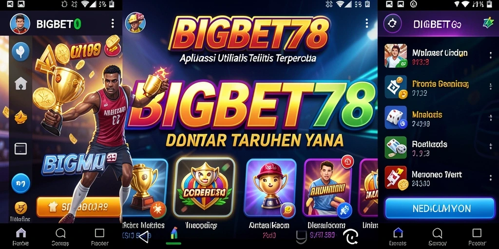 Tampilan aplikasi BIGBET78 dengan antarmuka yang intuitif.