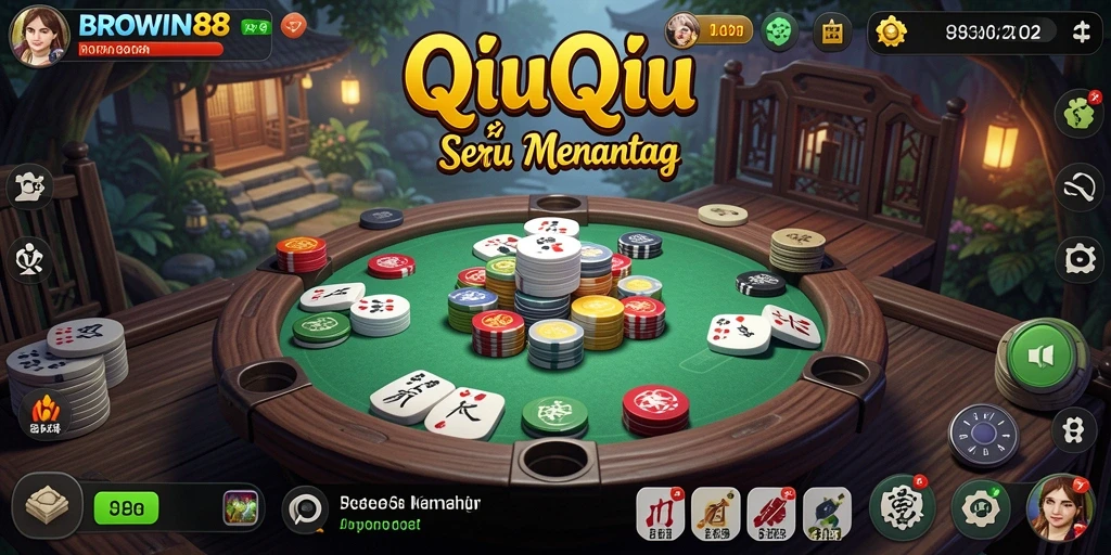 Tampilan gameplay QiuQiu yang menarik dan interaktif di BROWIN88.