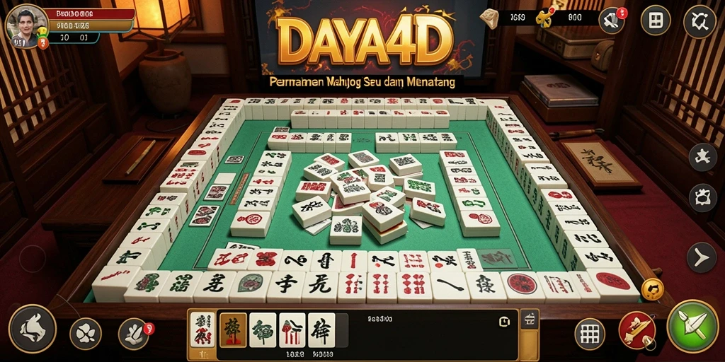 Screenshot gameplay DAYA4D dengan tampilan ubin Mahjong yang menarik.