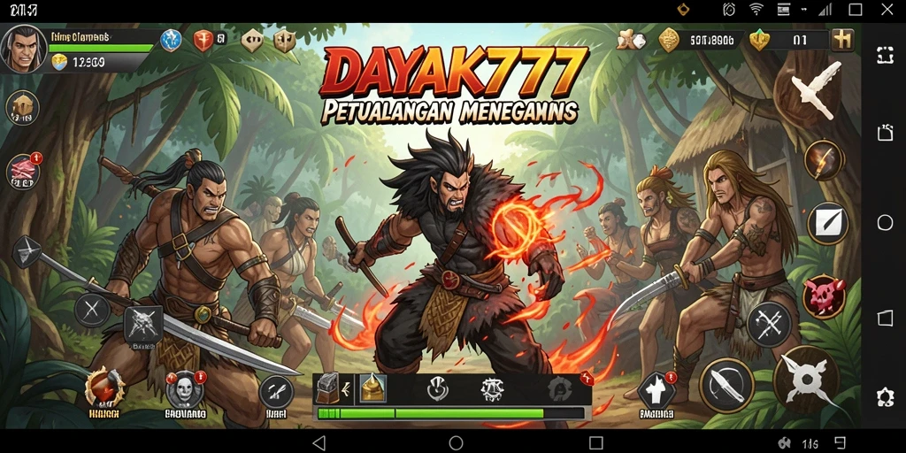 Tampilan seru dari gameplay DAYAK777 yang penuh aksi.
