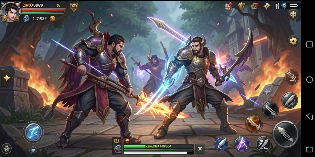 Tampilan gameplay DMD999 dengan strategi dan aksi pertempuran yang mendebarkan.