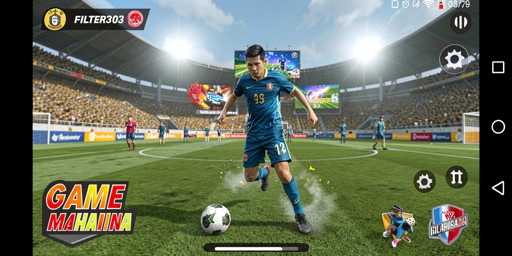 Tampilan gameplay mendebarkan pada game olahraga FILTER303.