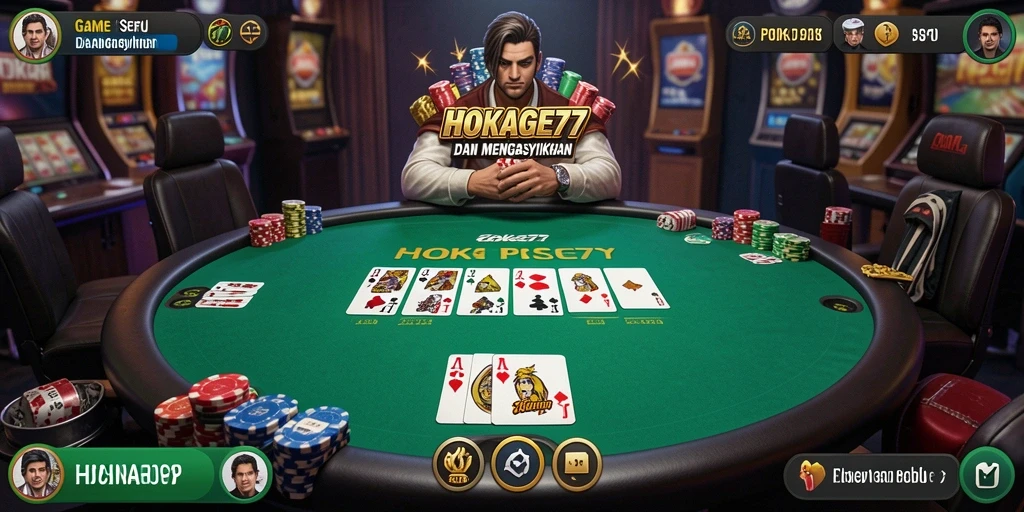 Gameplay Poker yang menarik dan mendebarkan di HOKAGE77.