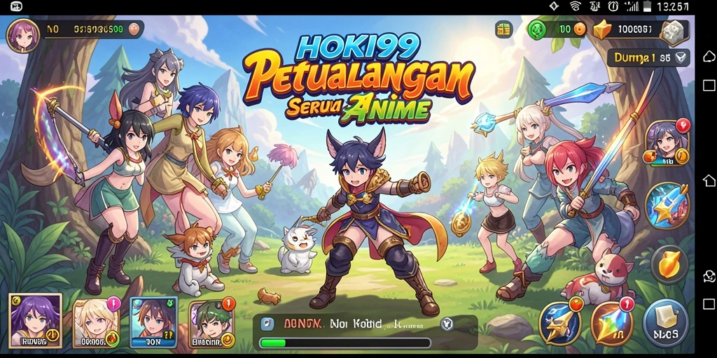 Gameplay HOKI99 yang menampilkan karakter anime dalam aksi seru.