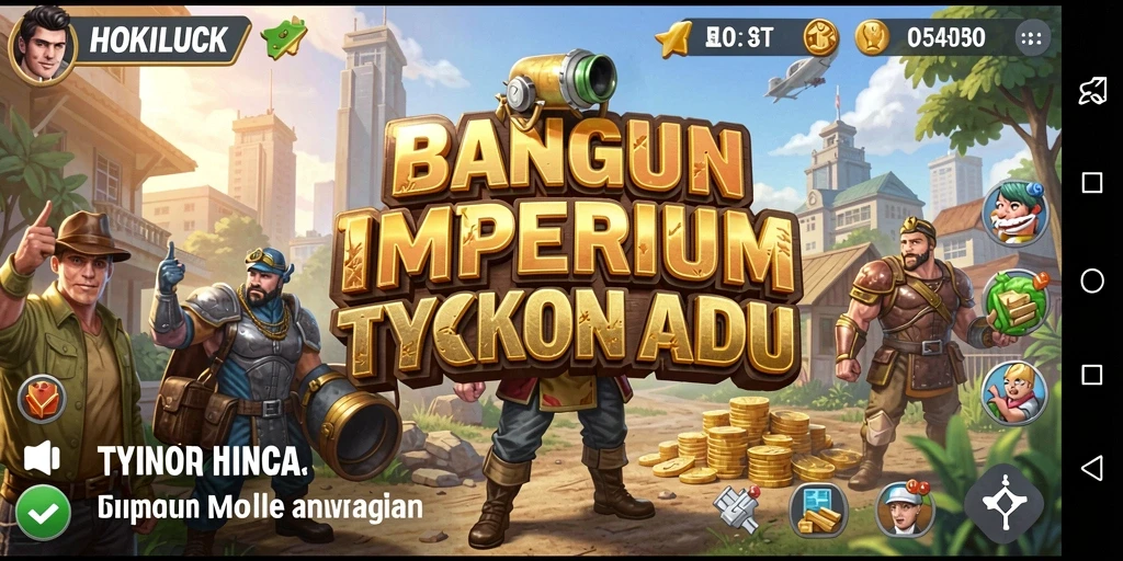 Screenshot HOKILUCK menampilkan gameplay seru dari dunia Tycoon.