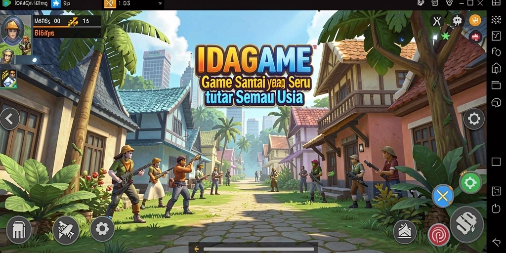 Tampilan gameplay santai yang menyenangkan dalam IDAGAME.