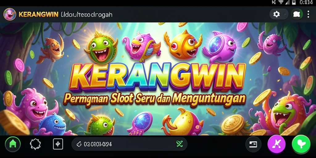 Tampilan menarik dari gameplay KERANGWIN saat memutar gulungan Slot.