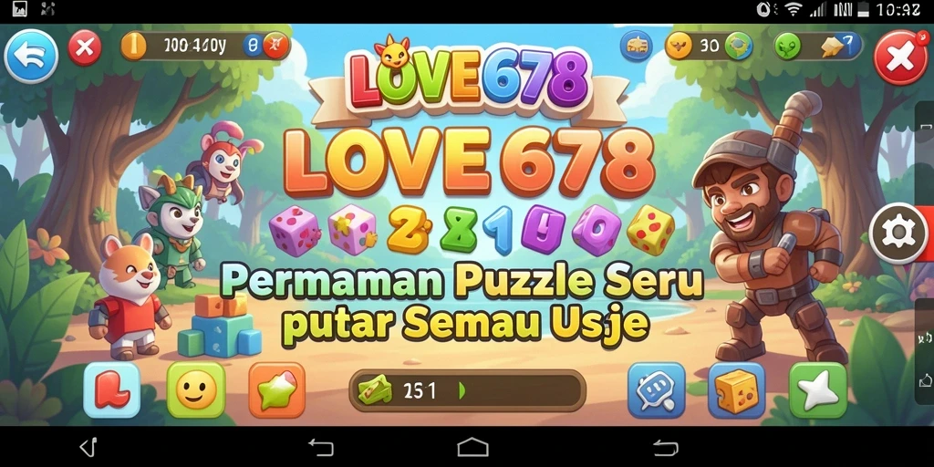 Tangkapan layar gameplay LOVE678 yang penuh warna dan menantang.