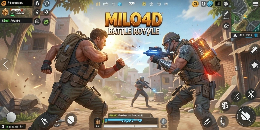Tampilan menegangkan dari gameplay Battle Royale di MILO4D.