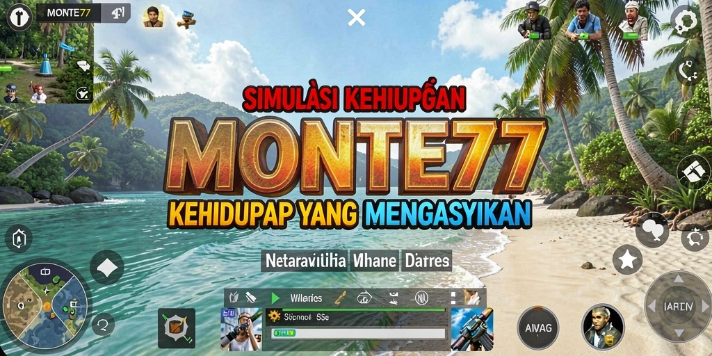 Tampilan gameplay yang menarik dalam MONTE77 dengan interaksi hidup yang seru.