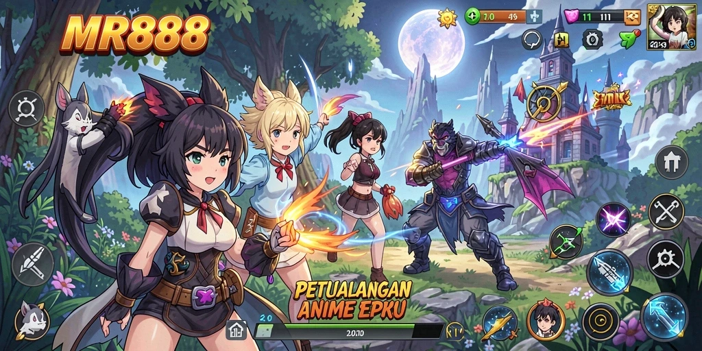 Tampilan menarik dari permainan Anime dengan karakter ikonik.