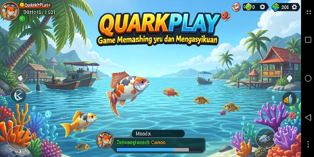 Tangkapan ikan menakjubkan dalam gameplay QUARKPLAY.