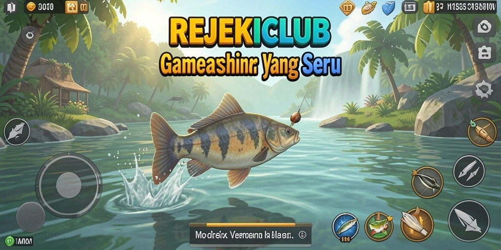 Tampilan gameplay memancing yang seru di REJEKICLUB.