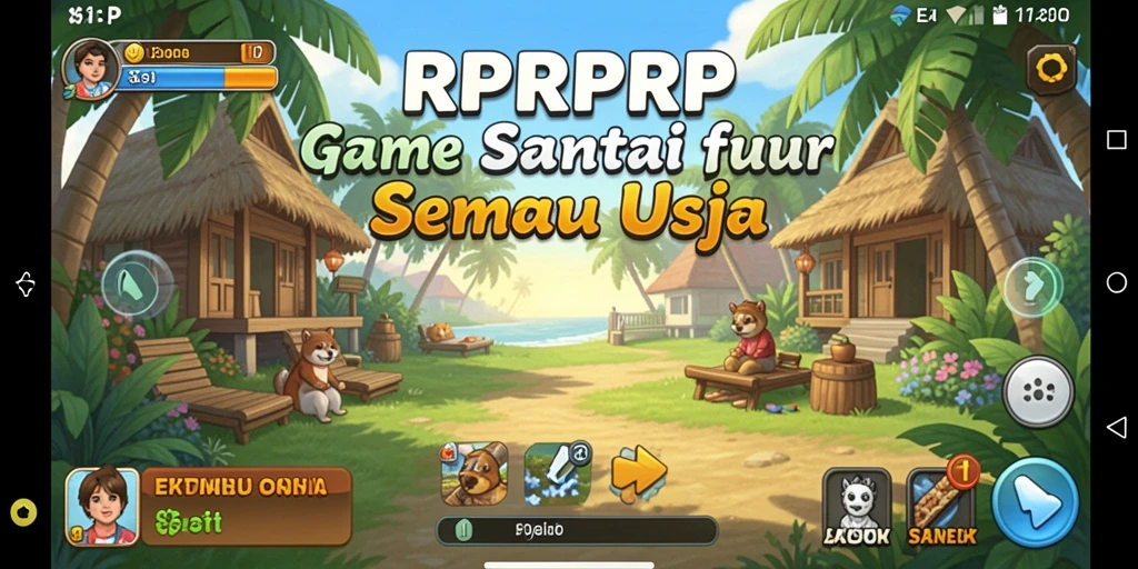 Tangkapan layar gameplay RPRPRP yang santai dan menarik.