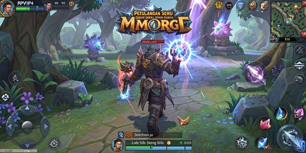 Gameplay RPVIP4 menampilkan aksi seru dalam dunia MMORPG.