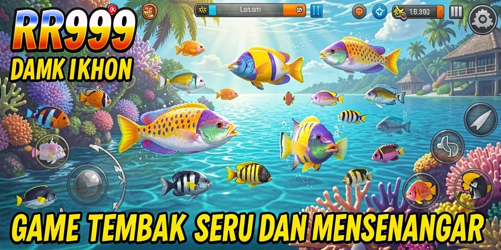 Gameplay seru Tembak Ikan dengan berbagai ikan berharga.