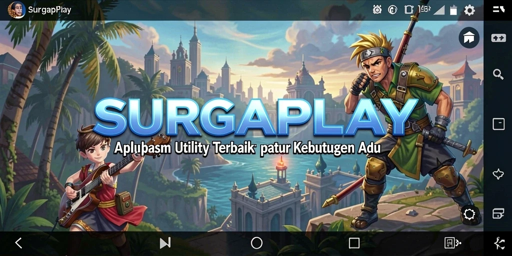 Tampilan antarmuka SURGAPLAY yang sederhana dan efektif untuk kebutuhan Utility.