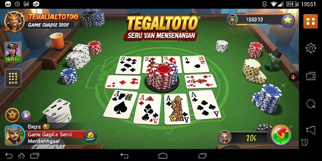 Screenshot menunjukkan gameplay seru TEGALTOTO dalam permainan Gaple.