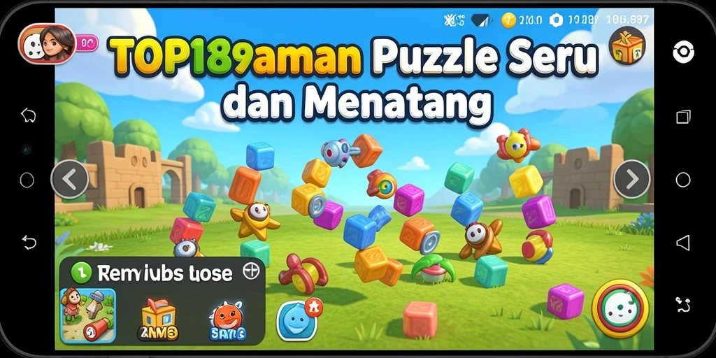 Memperlihatkan gameplay menarik dari game Puzzle TOPI189.